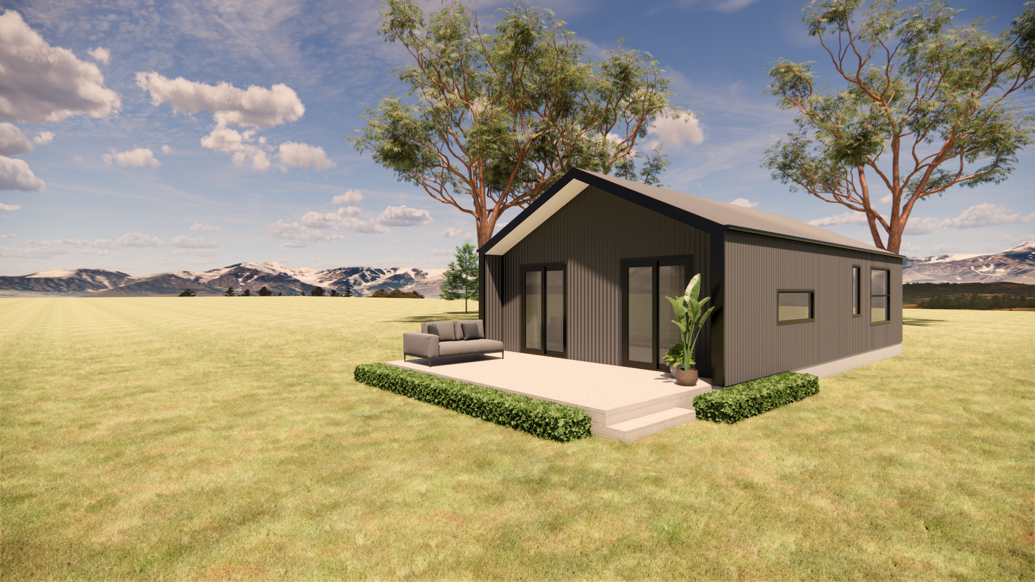 Rendering of the Hinton 60 square metre home with two bathrooms